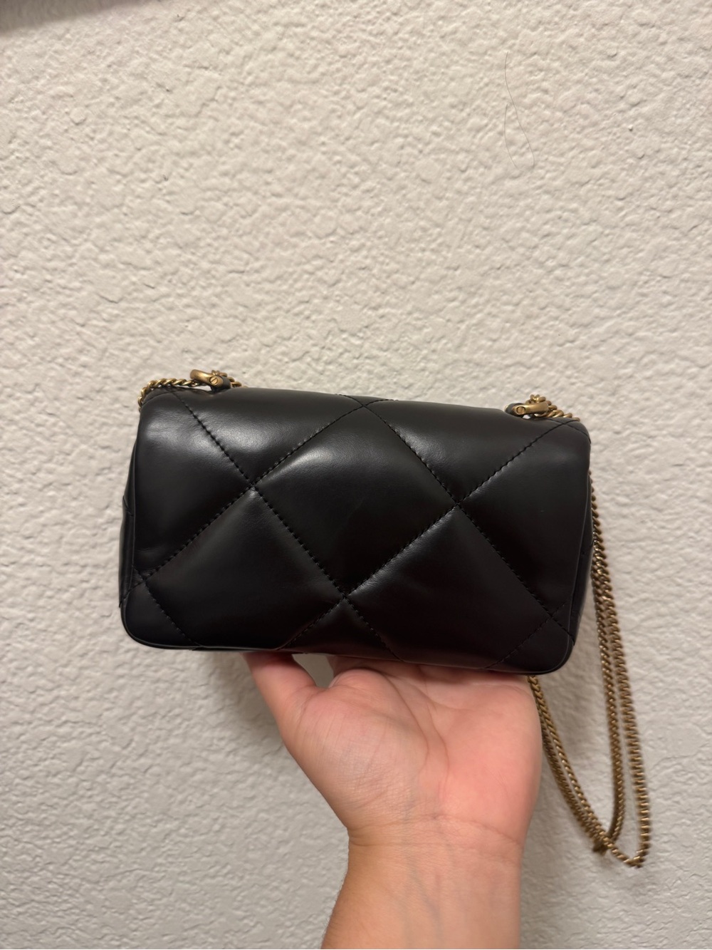 Tory Burch Kira Diamond Quilt Mini Flap Bag in Black - Picture 2 of 5
